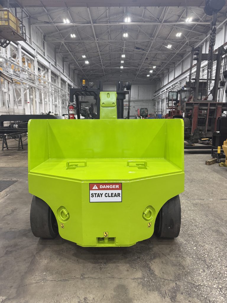 Versalift counterweight after rebuild