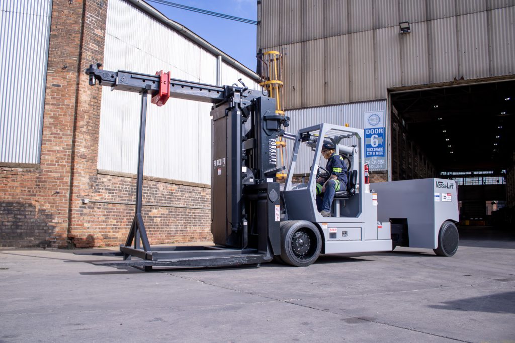 Operator performing operational testing on the refurbished Versa Lift 40/60.
