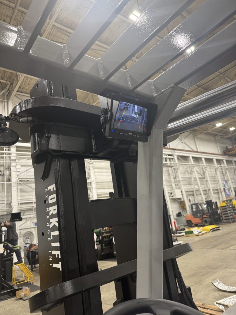Rear view backup camera installed on refurbished Versa Lift 40/60.