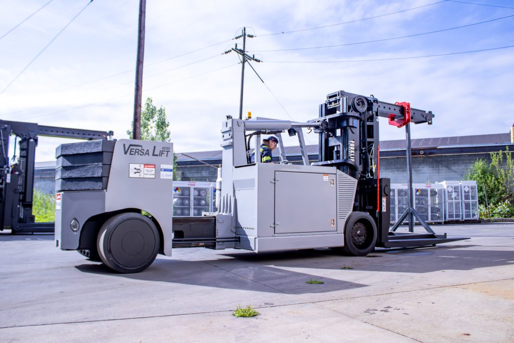 Custom painted Versa Lift 40/60 completed for Midwest Crane Services.