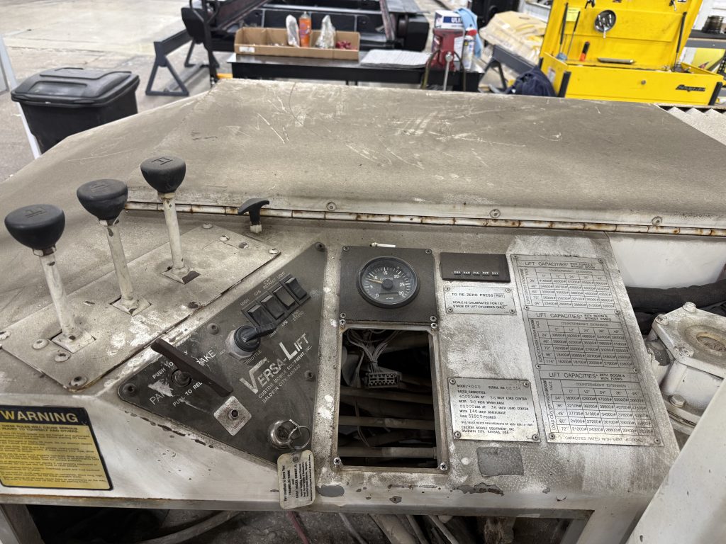 Original Versa Lift 40/60 dashboard before refurbishment.
