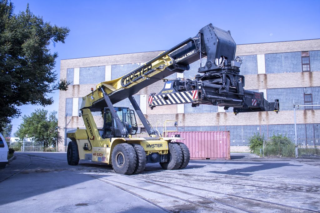 Hyster Reach Stacker Tested and Prepared for Delivery