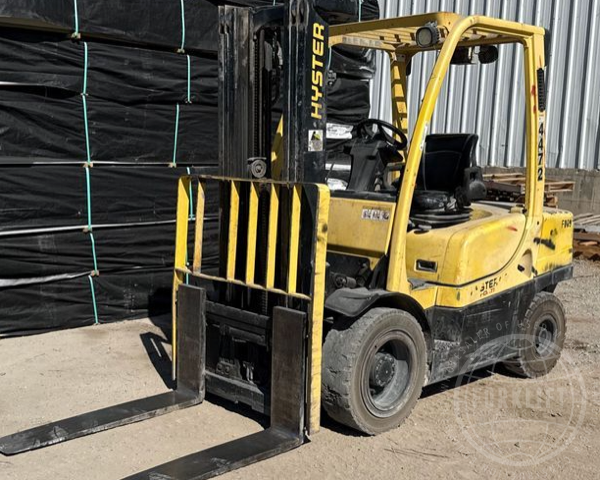 2013 Hyster H60FT Pneumatic Tire Forklift 2013 Hyster H60FT pneumatic tire forklift with side shift and forks, front-left view